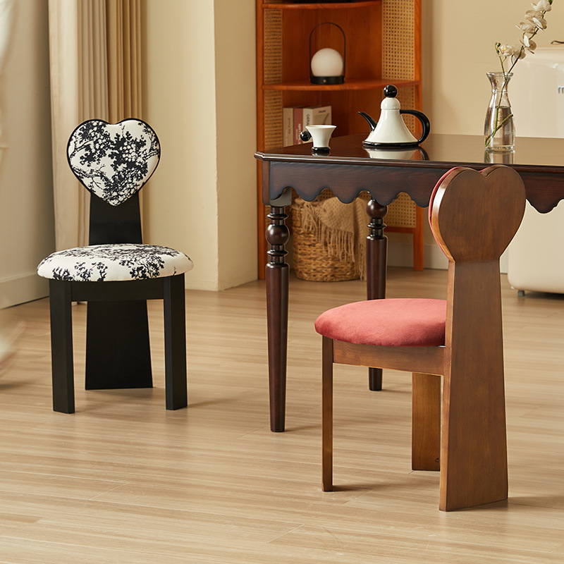 Solid Wood French Dining Chair Middle Ancient Household Chair Nordic Vintage Makeup Caring Designer Simple Backrest Chair Hippo Solid Wood French Dining Chair Middle Ancient Household Chair Nordic Vintage Makeup Caring Designer Simple Backrest Chair Hippo