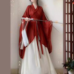 オリジナル 2025 新しい漢服女性涅南北朝復元魏と晋スタイルの大きな袖クロスカラー特殊な形状のエプロン破れたスカート