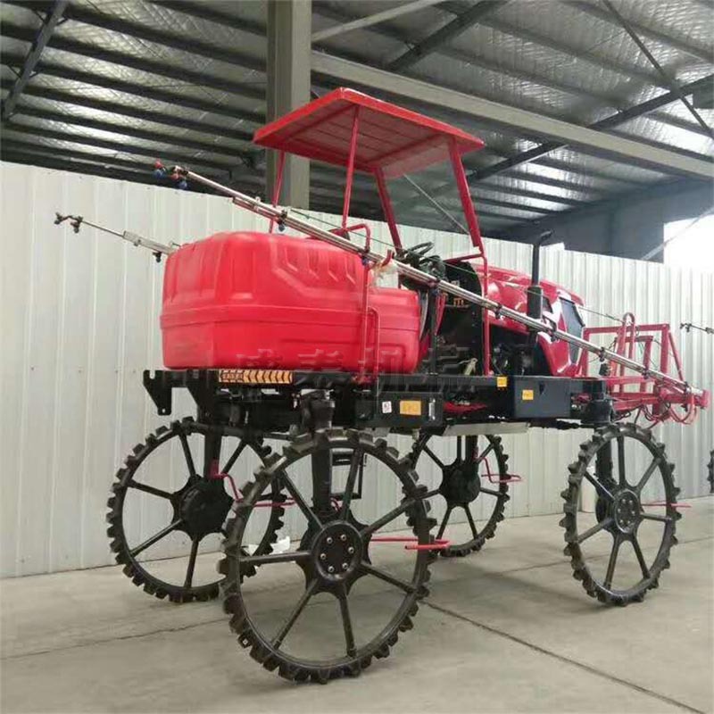 自走式喷杆喷雾机 四轮担架式打药机折叠 稻田施肥打药机