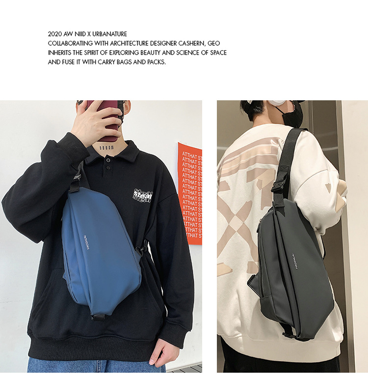Multi-functional men's crossbody bag, chest bag, men's cycling charter, single-shoulder backpack, men's sports and commuting bag, trendy undefined