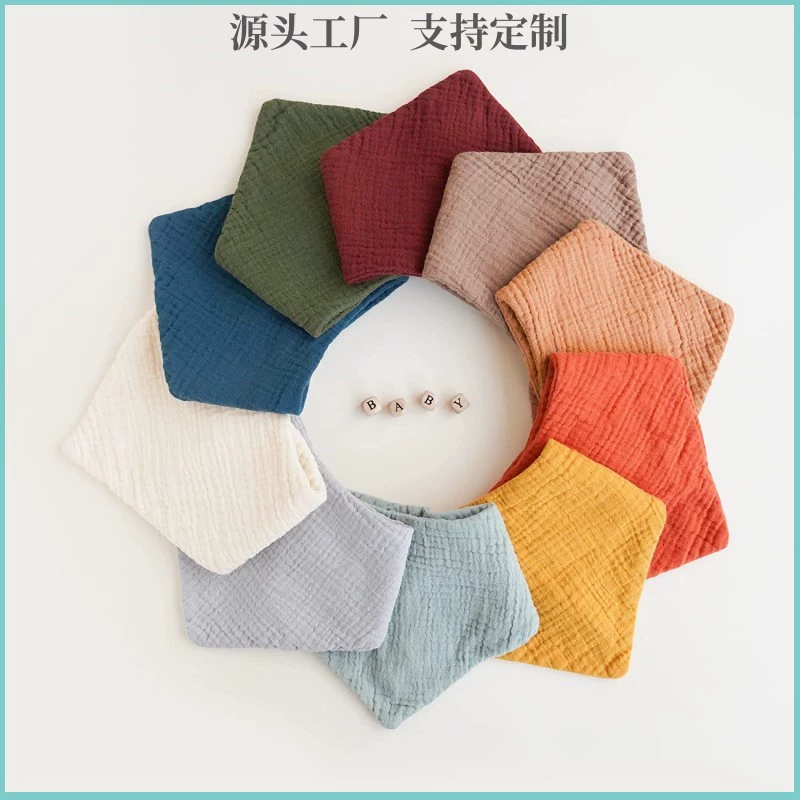 Детские слюны поглощения влаги нагрудник оптом простой геометрический хлопок ребенок мешок риса ребенка печатных мультфильм слюны полотенце