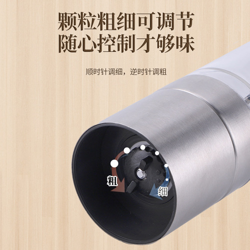Manual Stainless Steel Black Pepper Grinder, Mini Kitchen Grinder Bottle with Dual Heads for Nutmeg and Pepper Seasoning Bottle