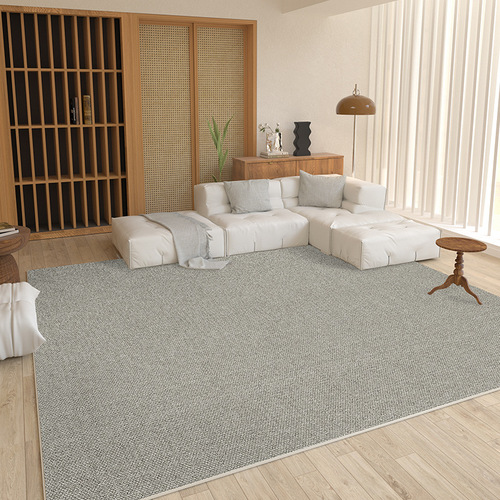 Solid color living room carpet, bedroom sofa coffee table, bedside blanket, light luxury and high-end Japanese style wabi-sabi style modern floor mat