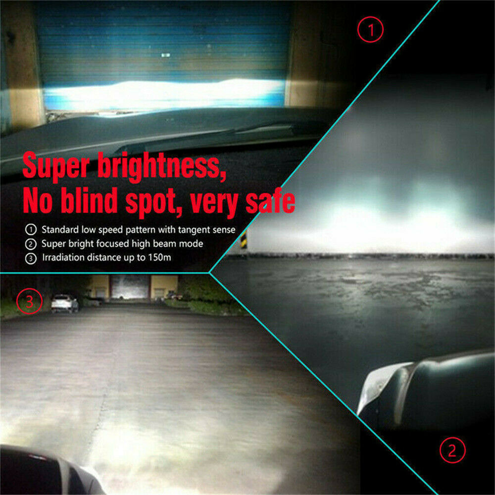 Luz transfronteriza del automóvil faro de niebla de 6 piezas H11 + 9006 + 5202 lámpara LED de automóvil luz blanca
