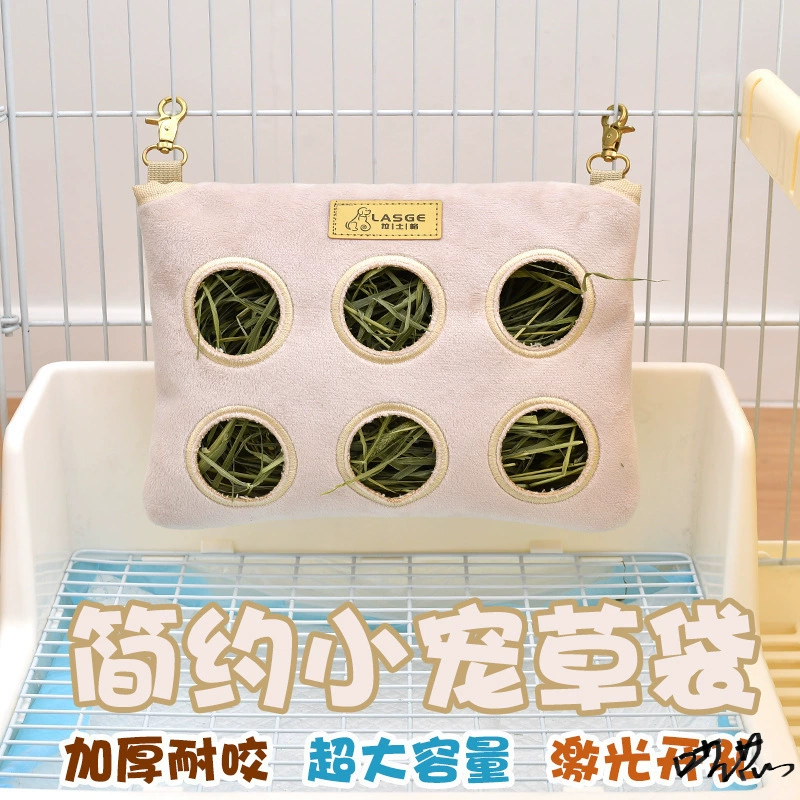 Кролик соломенный мешок ткань Тоторо соломенный мешок для кормления подвесной мешок для кормления большой емкости сено морская свинка отверстие мульти-сетка