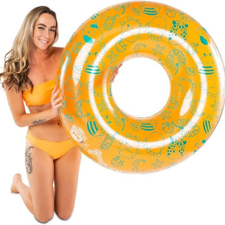 Надувной круг для взрослых с принтом, надувной круг для летней пляжной вечеринки, надувной круг для бассейна и пляжа.