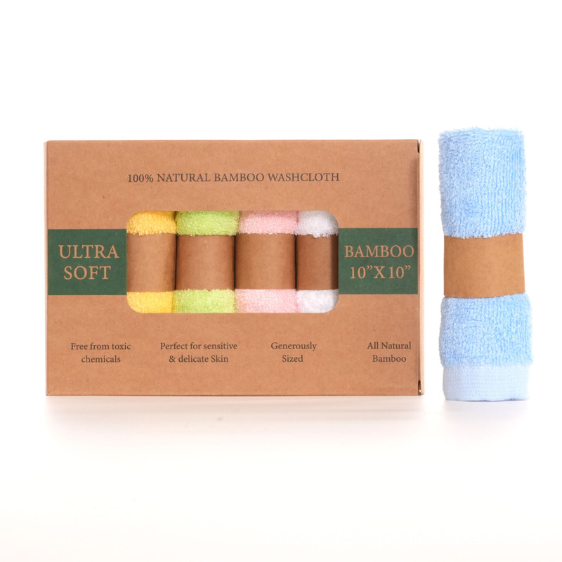Wholesale bamboo fiber beauty Square soft absorbent baby face towel wholesale decontamination non-staining oil cleansing small square