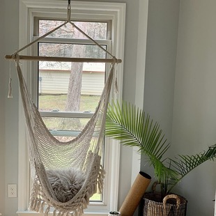 ins Tassel Cotton Mesh Hanging Chair Bohemian Mesh Swing Photography Outdoor Supplies Indoor Hanging Basket Foreign Trade Wholesale