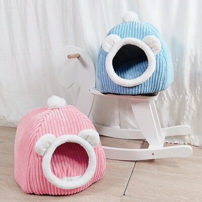 狗窝四季通用可拆洗垫子猫窝狗床冬季保暖小型犬泰迪比熊宠物用品|ru