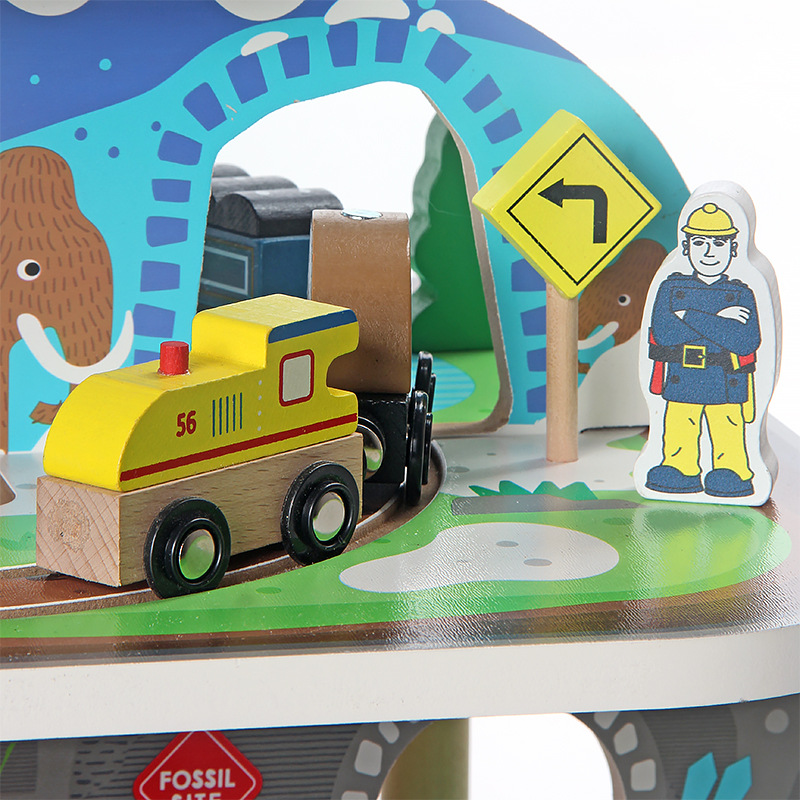 79 piezas grandes pista de la mina juguetes educativos para niños montaje pista fuego policía coche madera ejercicio juguetes al por mayor