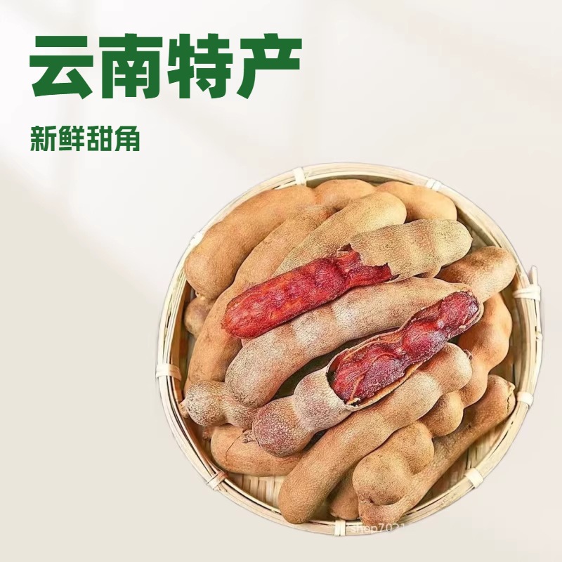 甜酸角云南特产新鲜野生大果罗望子酸角甜角食酸豆角果脯