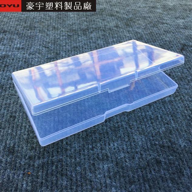 Caja de plástico rectangular transparente con tapa Caja de almacenamiento de piezas de hardware Caja de embalaje de crayón Caja de PP Suministro directo de fábrica