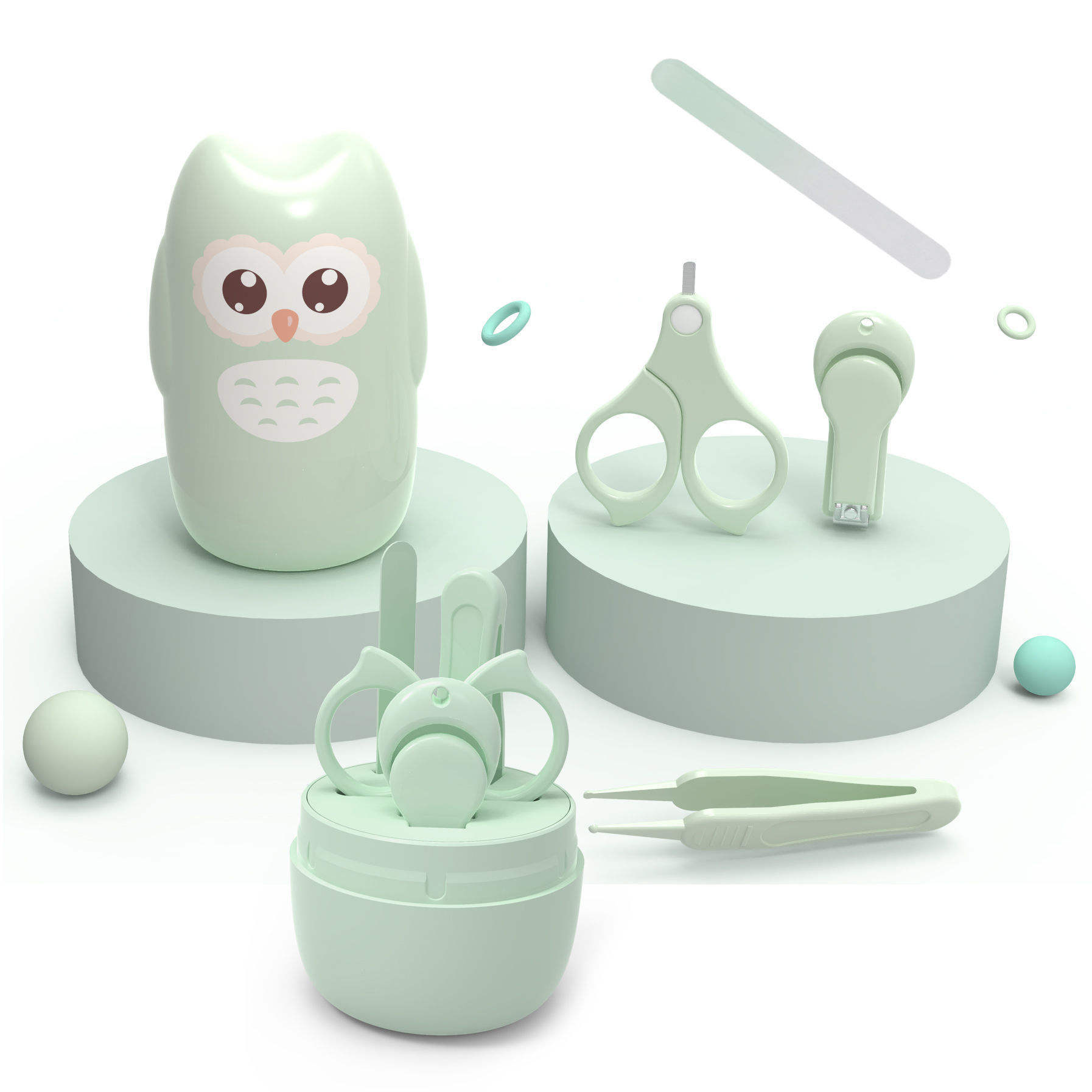 Baby Nail Kit Nail CA Reset with Cute Case for Newborn
