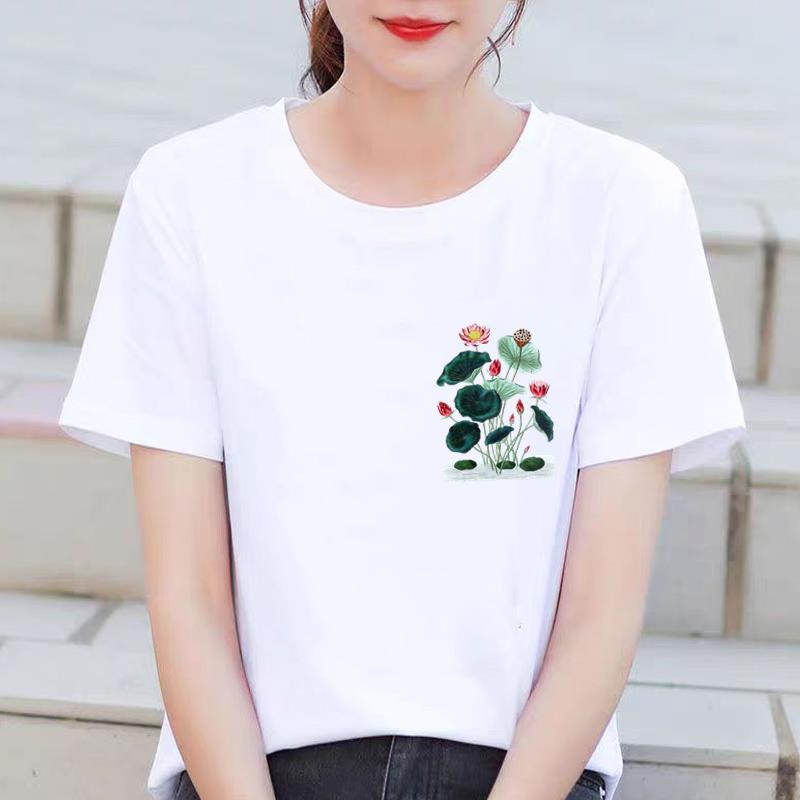 작은 그림 흰색 티셔츠 NX-9F