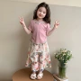 蕾丝碎花新款女童夏装