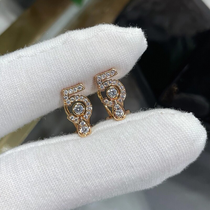 S925 スターリングシルバー針小さな香り風彗星番号 5 イヤリング女性のための真の金メッキ絶妙なマイクロ散りばめられたダイヤモンドイヤリング|undefined