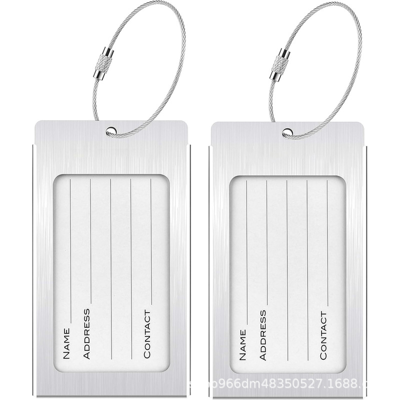 Aluminum Alloy Boarding Pass Metal Luggage Tag Business Trip Anti-Lost Stainless Steel Wire Rope Tag Travel Pendant Wholesale Aluminum Alloy Boarding Pass Metal Luggage Tag Business Trip Anti-Lost Stainless Steel Wire Rope Tag Travel Pendant Wholesale