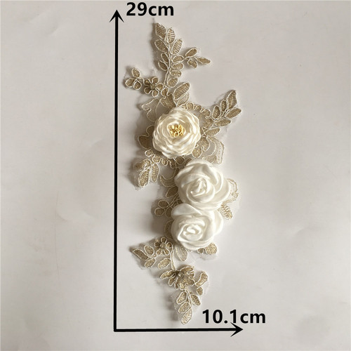 Three-dimensional decorative polyester hollow lace flower embroidery collar flower DIY sewing mesh lace collar clothing accessories
