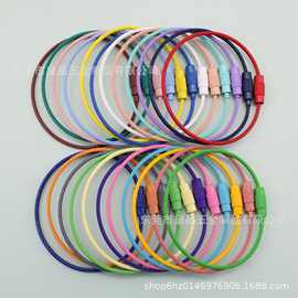 现货厂家供应彩色不锈钢烤漆钢丝圈钥匙圈环diy饰品圈圆环
