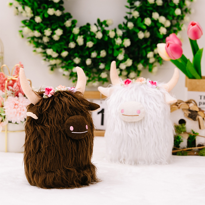 Plush Material Cattle Pattern Cute Cattle Cloth Plush Family Gathering Ornaments