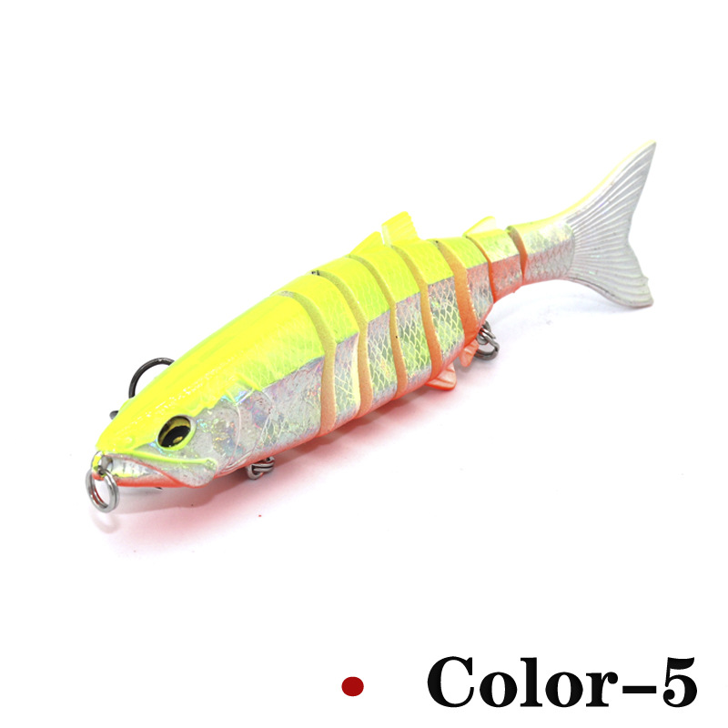 2 Pcs Multi Jointed Fishing Lure 120mm/19.6g Hard Plastic Minnow Swimbait Trolling Bass Fishing Tackle