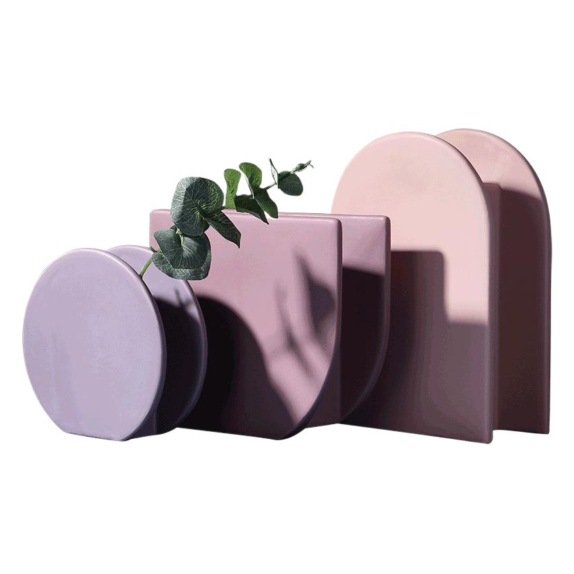 Nordic florero de cerámica Morandi color ins estilo hogar suave decoración modelo decoración de la habitación al por mayor