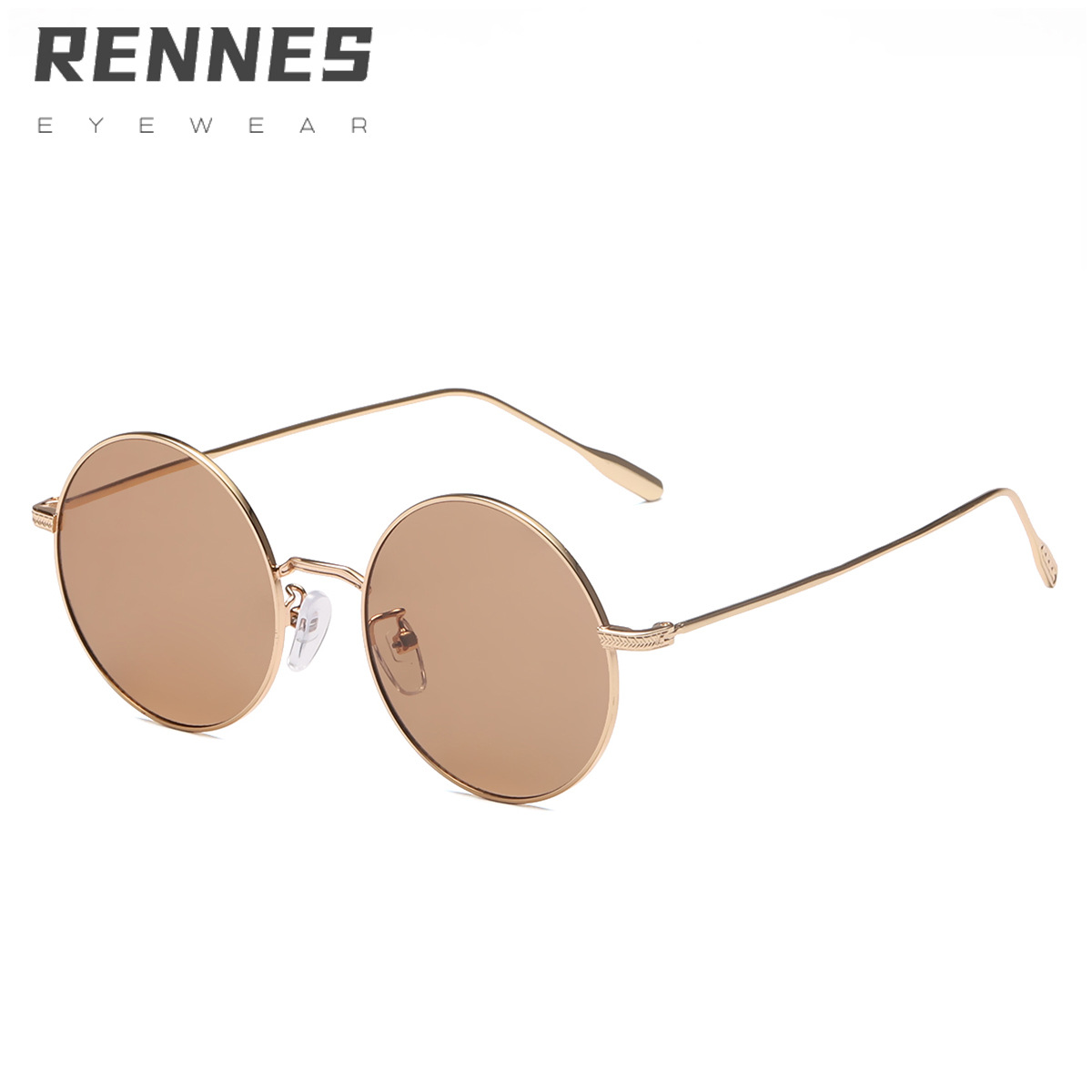 2022 nuevo metal marco redondo gafas de sol transfronteriza Marina película de color gafas de sol decorativas gafas de sol femeninas 30073