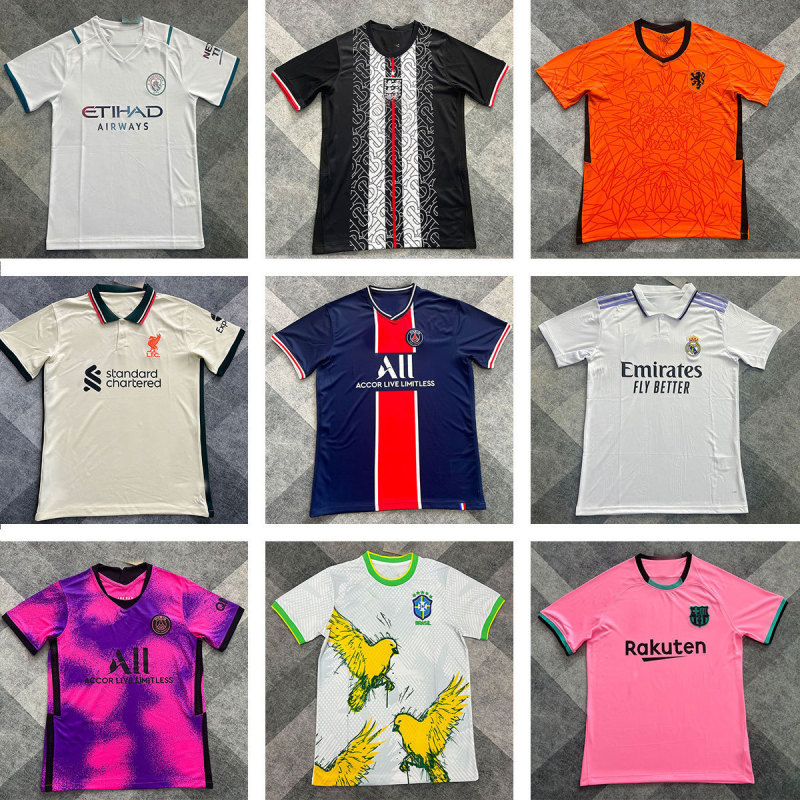 Retro Jersey 2019-20-21-23 England Real Madrid Barcelona Arsenal Dortmund Netherlands Manchester City Football Uniform