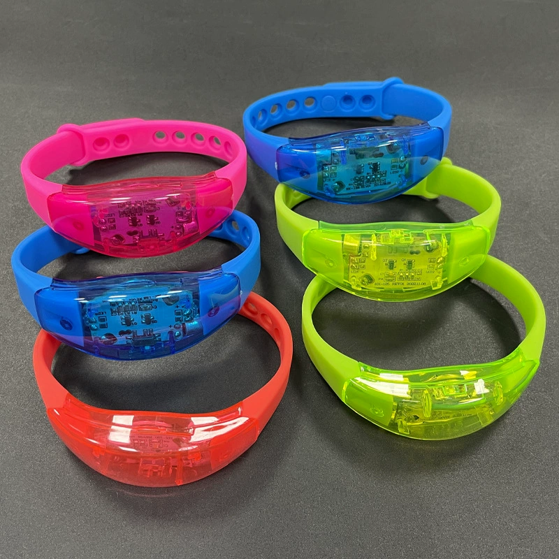 Трансграничный хит продаж силиконовый ремешок светодиодный светящийся браслет с голосовым управлением, поддержка концертных фанатов, браслет Flash оптом