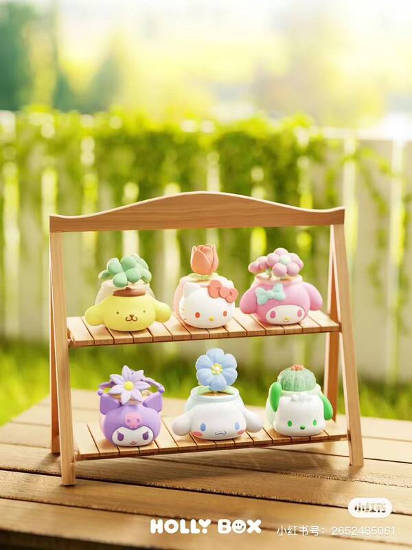 サンリオ鉢植えシナモンドッグメロディークロメガールフィギュアブラインドボックストレンディな漫画の装飾品|undefined