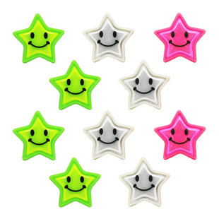 Bicycle color reflective spokes Children's bicycle safety accessories stickers bicycle decorative clips 10 packs