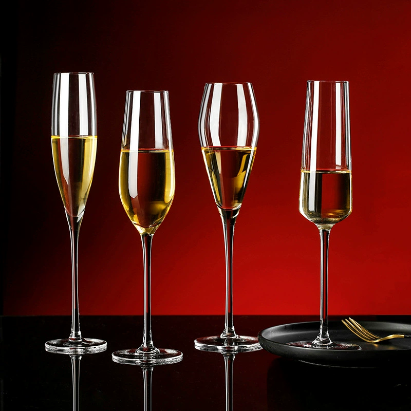 Crystal champagne glass, set for home use, cocktail creative wineglass, European style