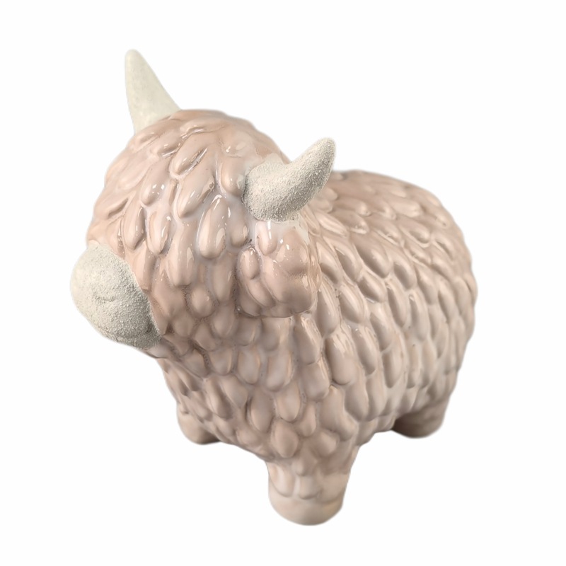 Ornamentación de ganancia cerámica de tierras altas vacas yak animales artesanías muñecas violentas osos tierra adornamiento micro paisaje