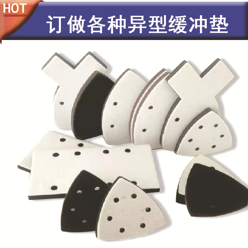 Треугольные кроличьи ушки особой формы, квадратная Автомобильная подушка, самоклеящаяся защитная накладка, пневматическая шлифовальная накладка, амортизирующая мягкая губка