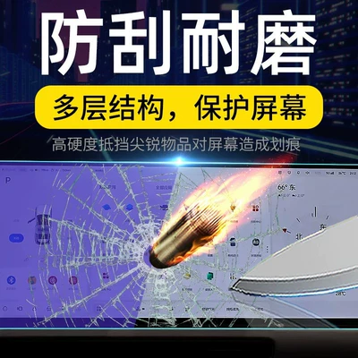 Ideal L6 central control tempered film, Car interior film
