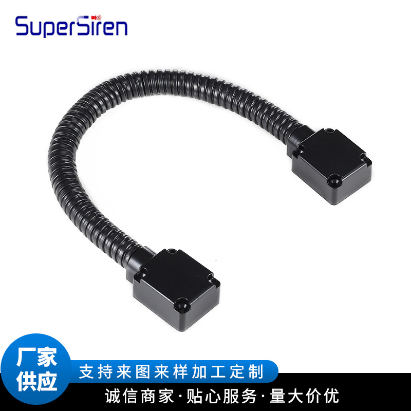 黑色锌合金弹簧管保护管软管过线器厂家供应防夹护线管