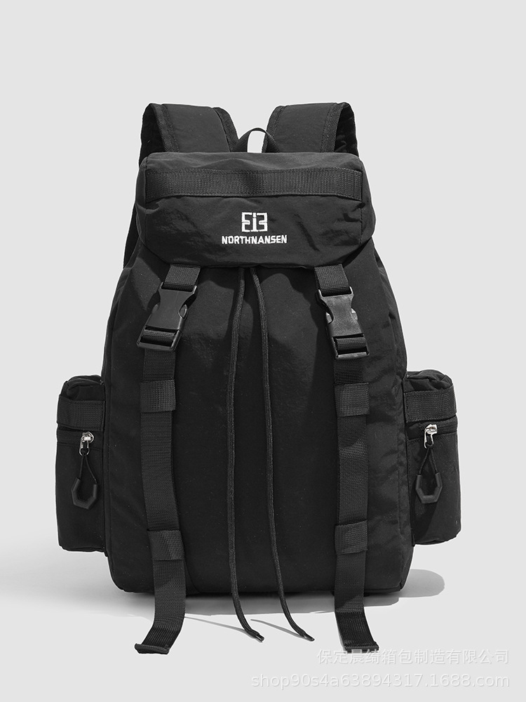 Estilo transfronterizo 2025 nueva mochila de gran capacidad de tela lavada de ocio