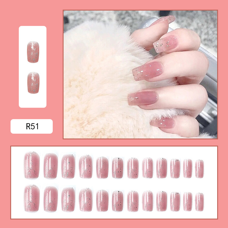 Use parche de uñas pegatina de uñas de dibujos animados corto parche de uñas falso desmontable terminado rubor parche de uñas