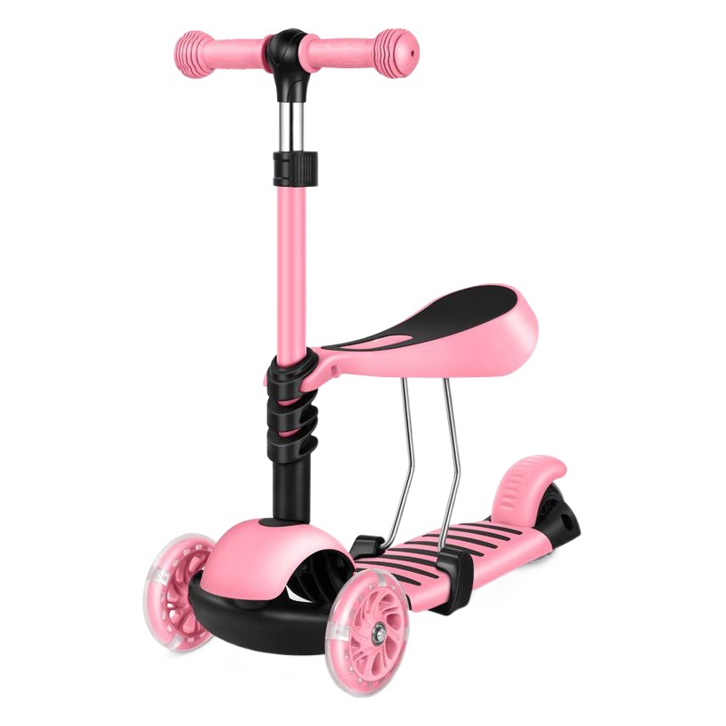 Patinete transfronterizo para niños de 2 a 6 años, niños y niñas, patinete 3 en 1 para principiantes, patinete de empuje.