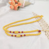 Fashionable universal retro sweater suitable for men and women, round beads wax agate, Korean style, 6mm, wholesale