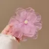 6007 mesh flower hair clip-purple