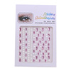 Adhesive nail decoration for face for eye makeup, sticker, with gem