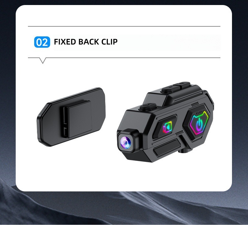 Cross-border new motorcycle helmet Bluetooth headset 600m intercom HD video and photo all-in-one with long battery life