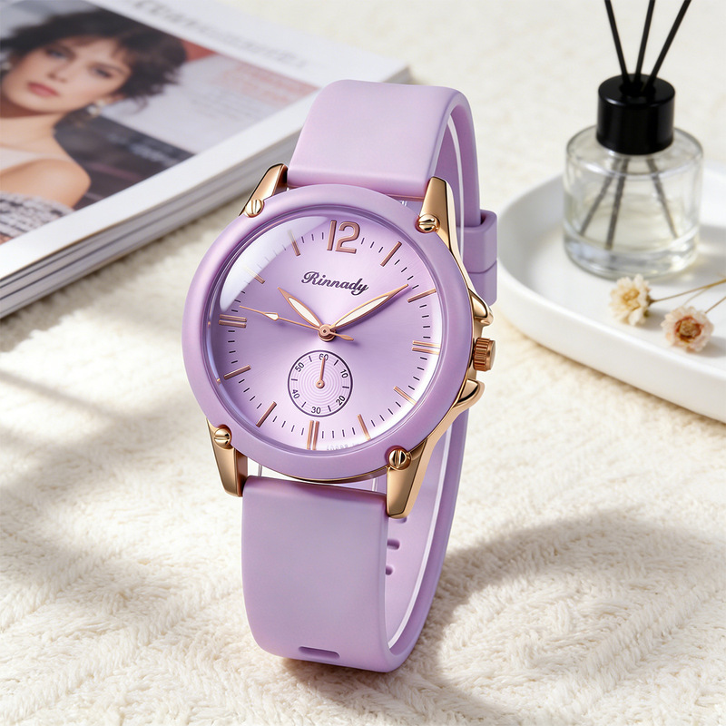 AR couple's steel-band quartz watch, leather strap watch, Japanese quartz movement, Alibaba e-commerce supply, same style as Mani watches