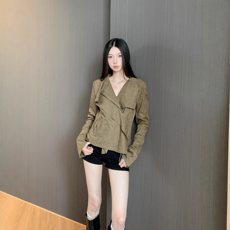 Autumn Lapel Three-Dimensional Slim Fit Short Jacket Autumn Lapel Three-Dimensional Slim Fit Short Jacket