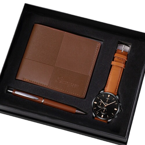 Cross-border Gift Set Leisure Fashion Classic Business Gift Set Wallet Pen Men Quartz Watch Watch Set