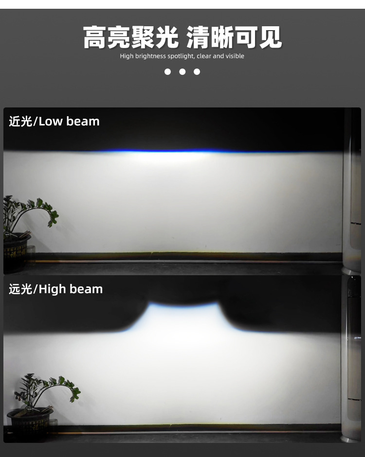 3.0inch Fog Light Laser Lens Modified Led Dual Light Lens White Light Golden Light Integrated High and Low Beam Car Front Fog Light