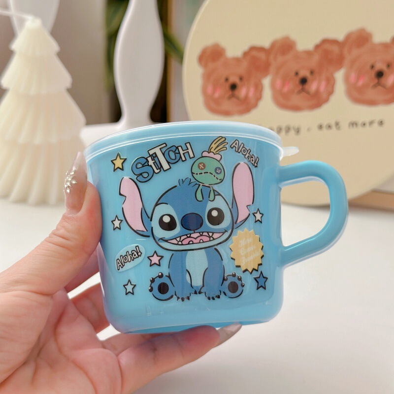 マカロン小さなプラスチック製ウォーターカップ子供の幼稚園飲料水カップ蓋ハンドルカップミルクドリンクカップ|undefined