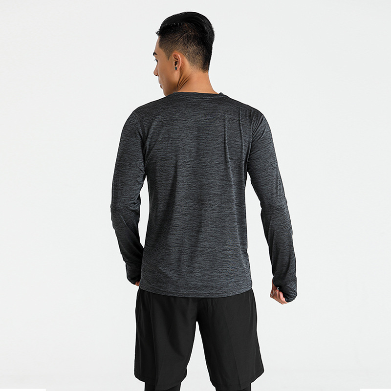 2022 otoño Camiseta de manga larga suéter de los hombres deportes de los hombres de fitness correr ropa de entrenamiento suelta camiseta casual