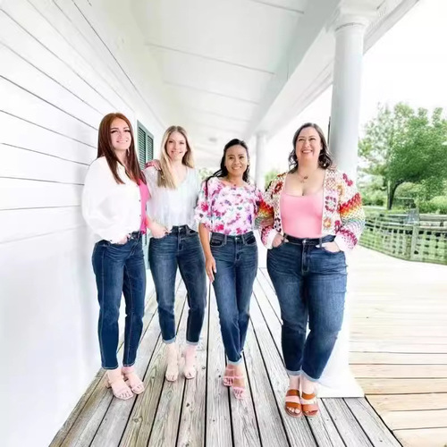 2025 European & American Women's Cross-Border New Arrival Amazon-Friendly Slim Fit Plus-Size Stretchy Denim Pants—Independent Store Skinny Jeans